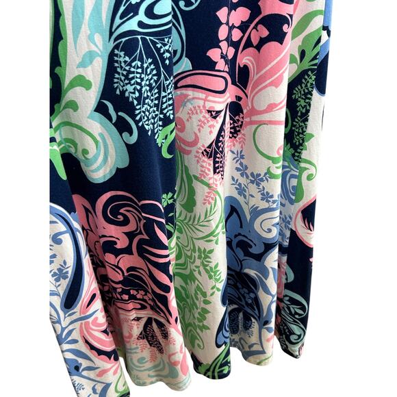 Talbots Womens Maxi Dress M Floral Boho Paisley Beach Sleeveless Hippie Preppy - Picture 6 of 14